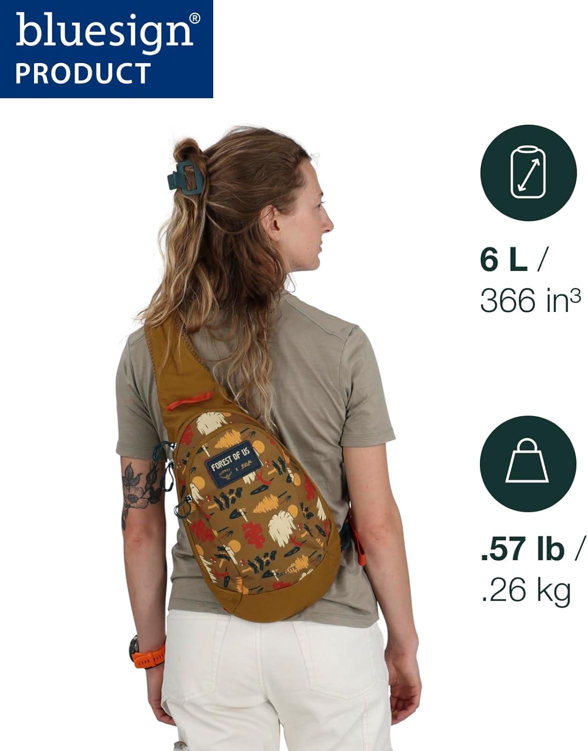 imageOsprey Daylite Shoulder Sling Bag Compact Crossbody Backpack for Everyday Carry Festivals and Lightweight TravelEuphoria Flowing PrintSoundwave Grey