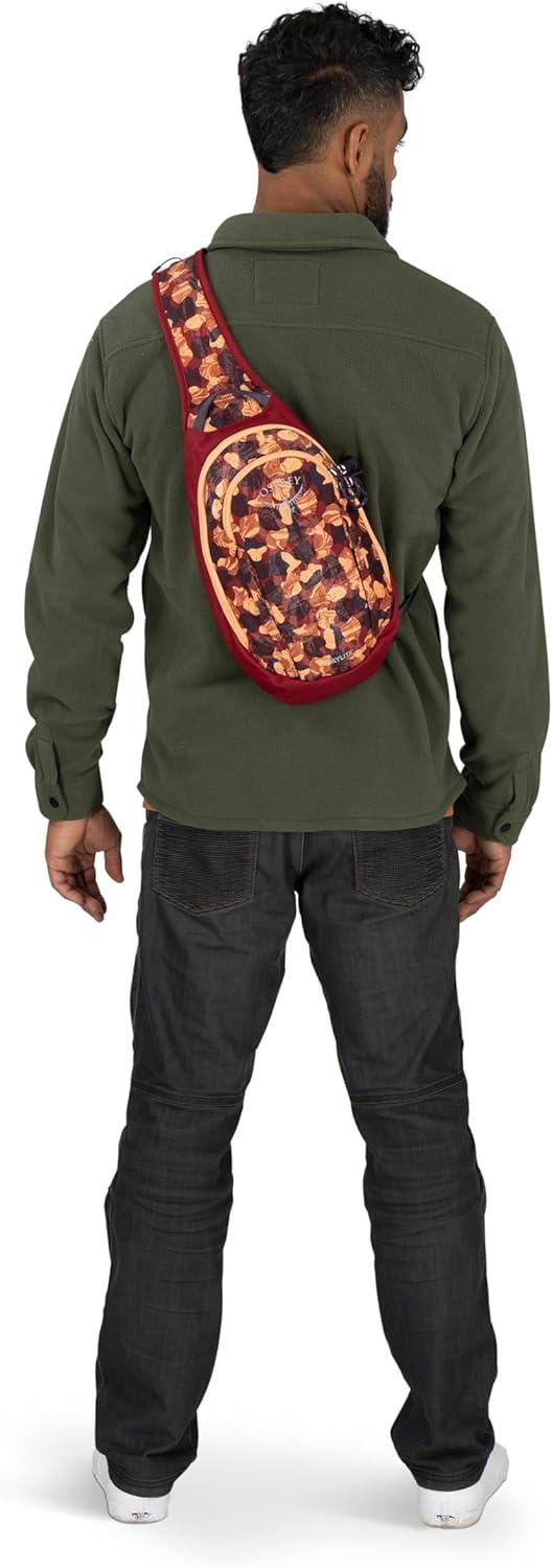 imageOsprey Daylite Shoulder Sling Bag Compact Crossbody Backpack for Everyday Carry Festivals and Lightweight TravelLiquify PrintKakio Pink