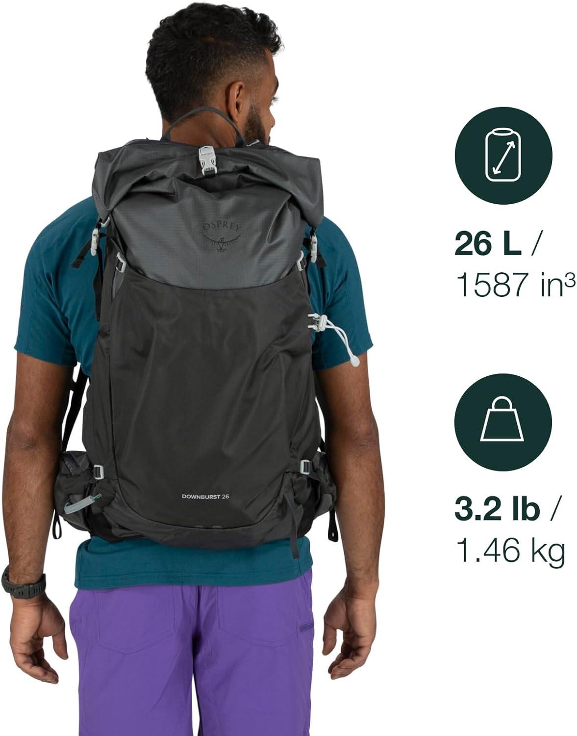 imageOsprey Downburst 26L Mens Hiking Backpack Babylonica YellowDark Charcoal