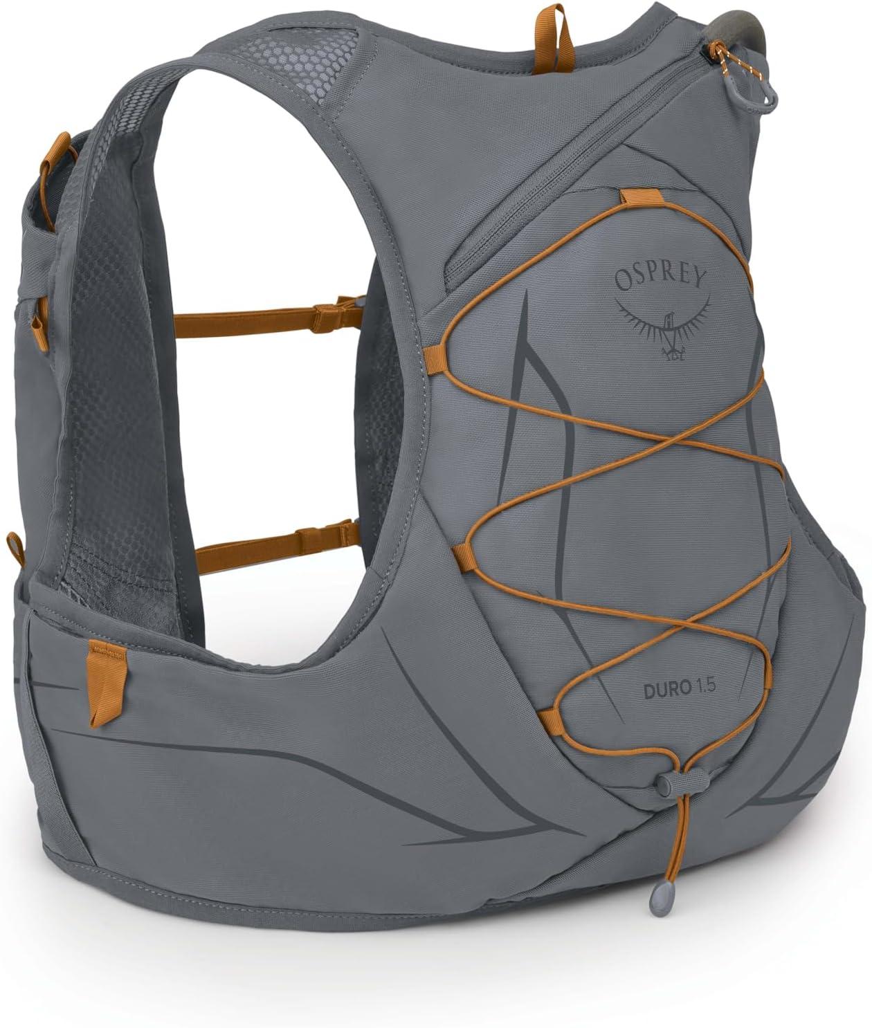 imageOsprey Duro 15L Mens Running Hydration Vest with Hydraulics ReservoirPhantom GreyToffee Orange