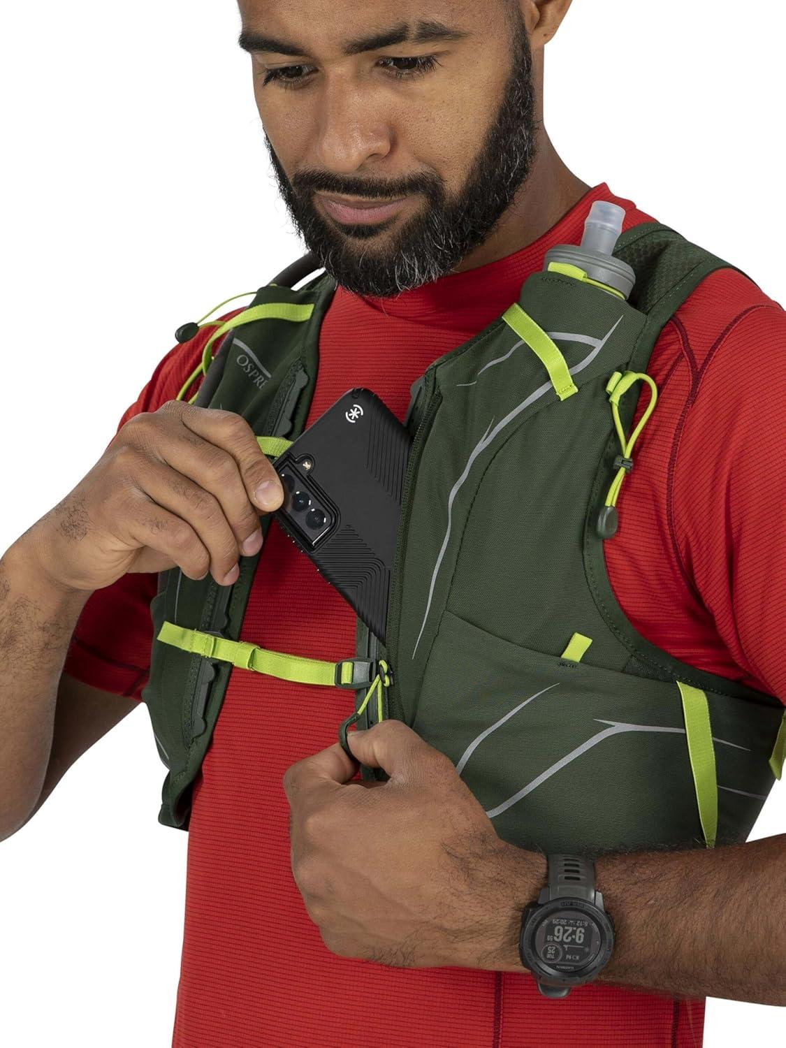 imageOsprey Duro 15L Mens Running Hydration Vest with Hydraulics ReservoirPhantom GreyToffee Orange