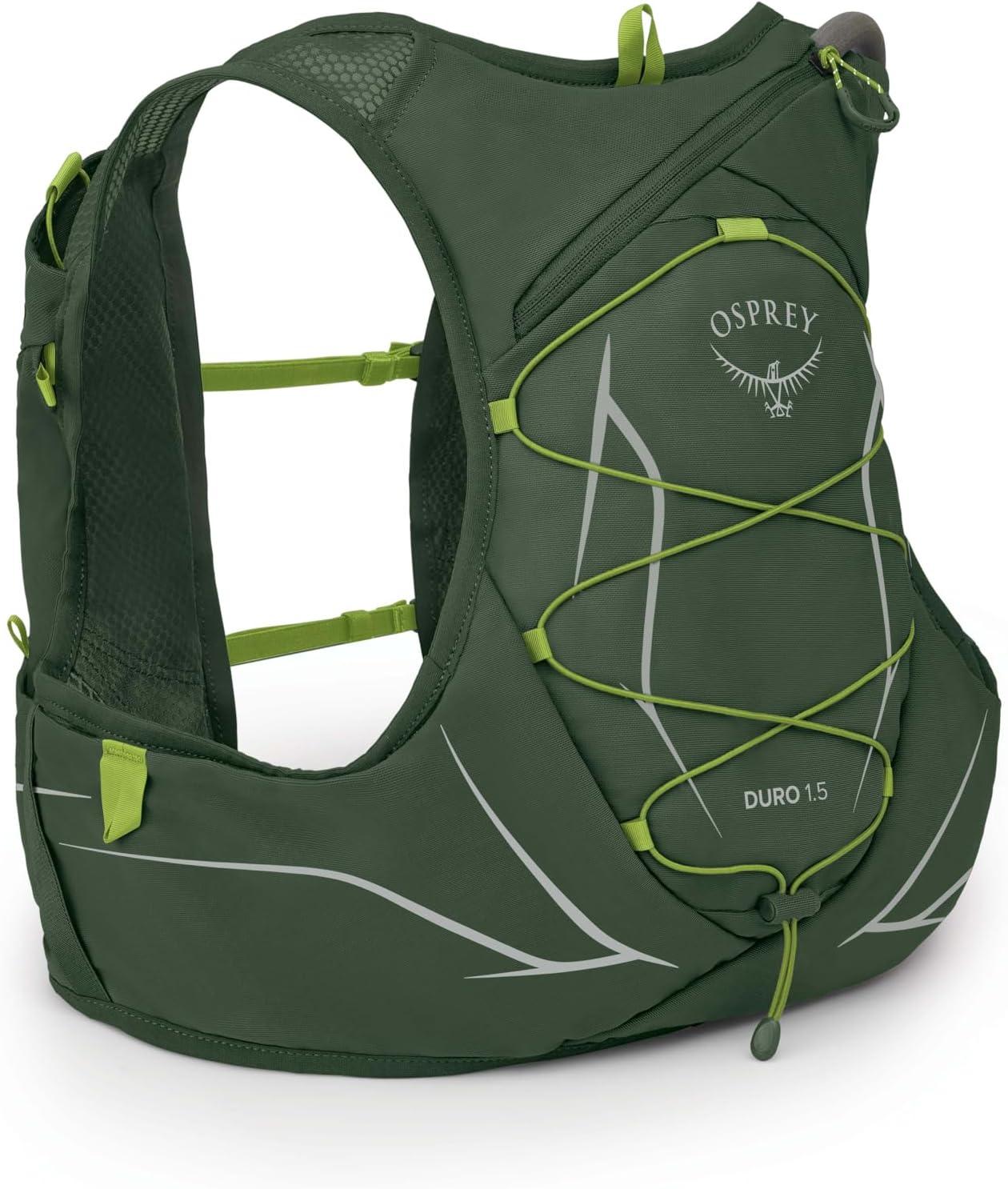 imageOsprey Duro 15L Mens Running Hydration Vest with Hydraulics ReservoirSeaweed GreenLimon