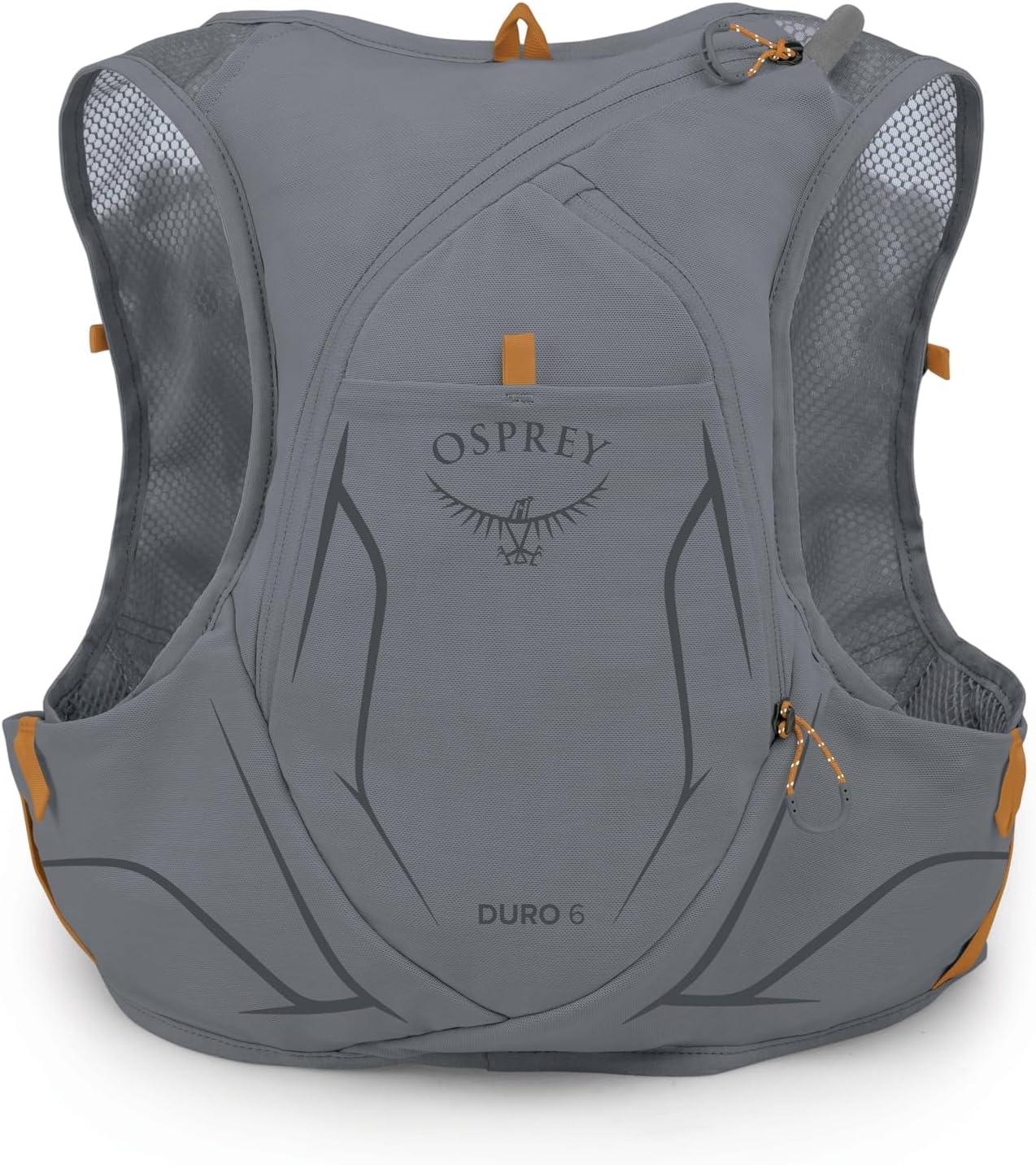 imageOsprey Duro 6L Mens Running Hydration Vest with Hydraulics ReservoirPhantom GreyToffee Orange