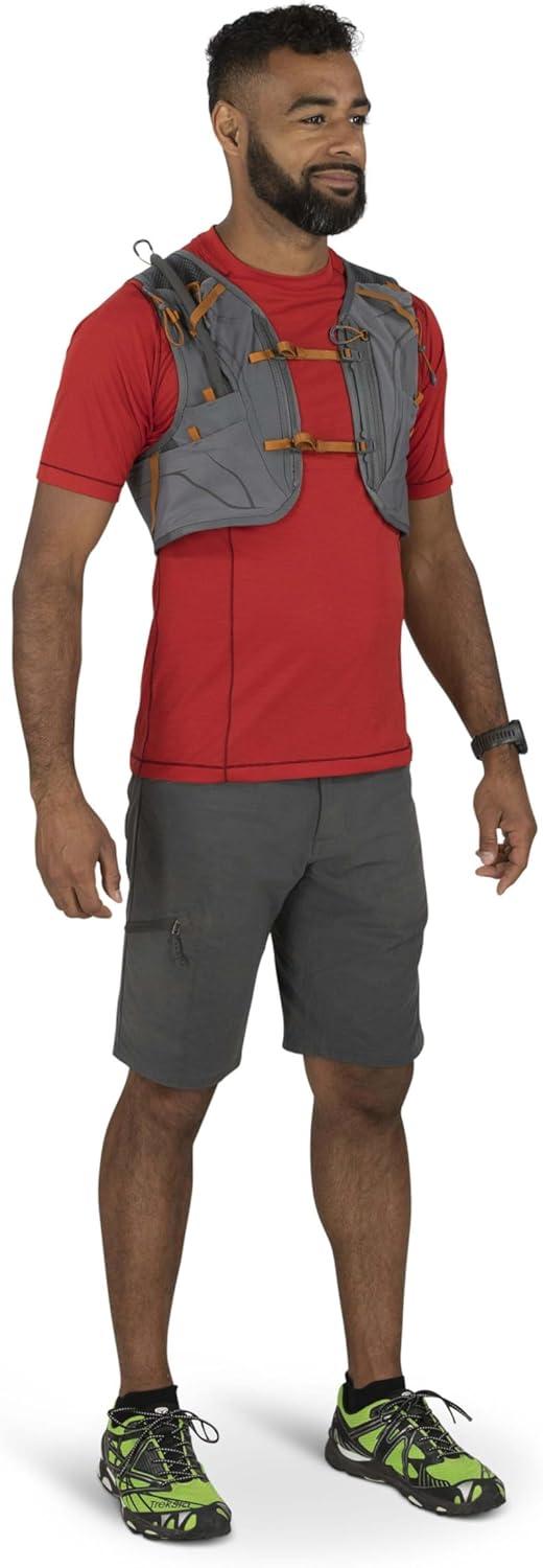imageOsprey Duro 6L Mens Running Hydration Vest with Hydraulics ReservoirPhantom GreyToffee Orange