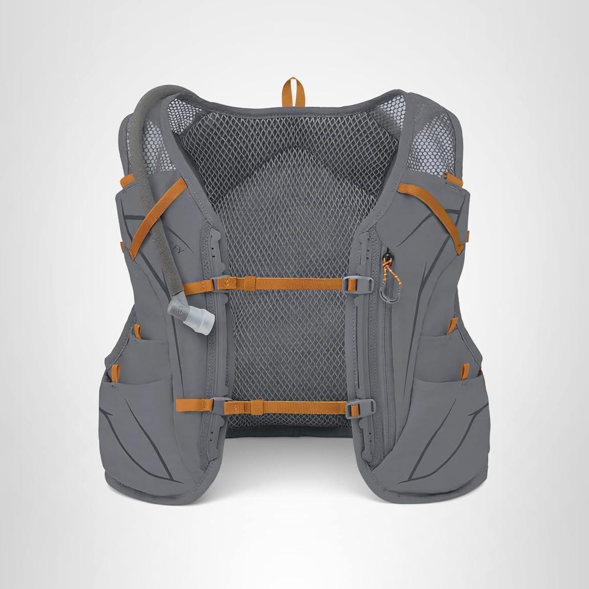 imageOsprey Duro 6L Mens Running Hydration Vest with Hydraulics ReservoirPhantom GreyToffee Orange