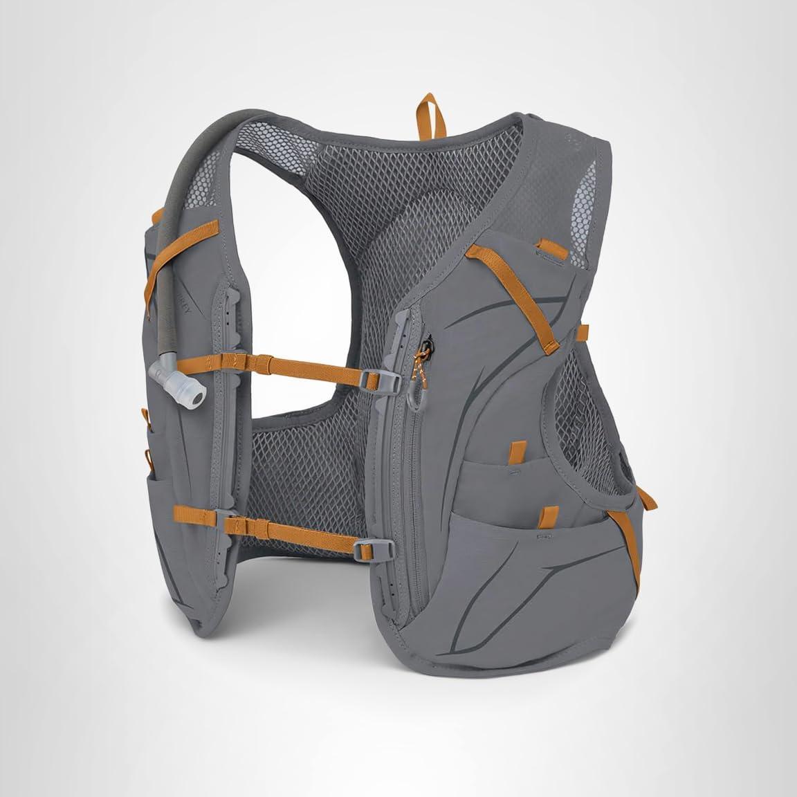 imageOsprey Duro 6L Mens Running Hydration Vest with Hydraulics ReservoirPhantom GreyToffee Orange