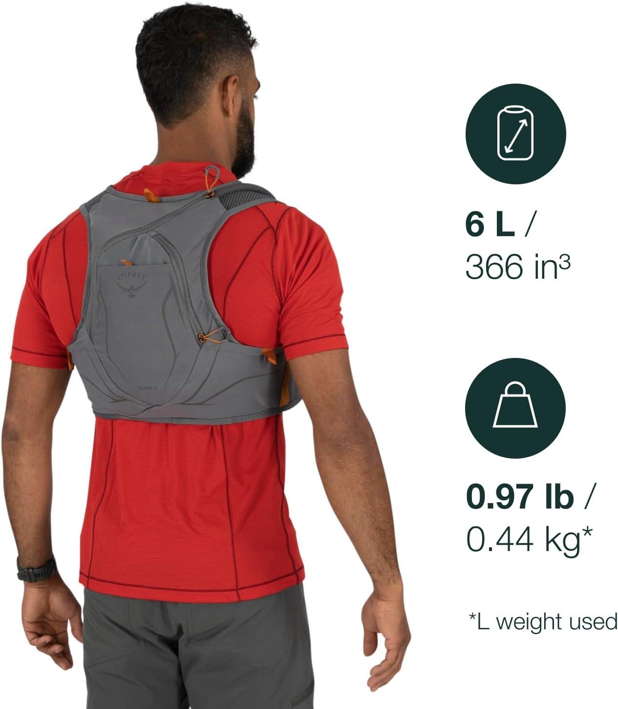 imageOsprey Duro 6L Mens Running Hydration Vest with Hydraulics ReservoirSeaweed GreenLimon