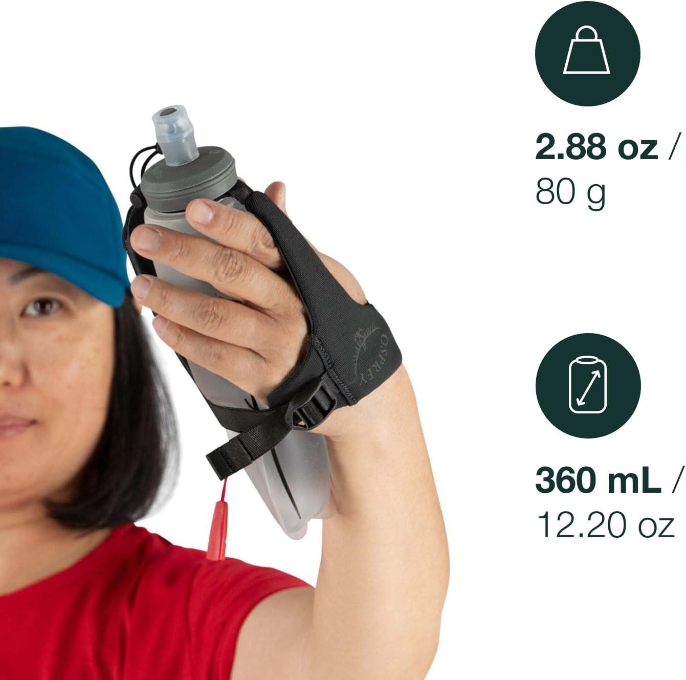 imageOsprey Duro Dyna Handheld Water Bottle with Hydraulics Soft Flask for Running Phantm GreyToffee Orange