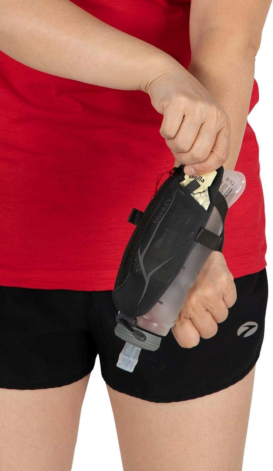 imageOsprey Duro Dyna Handheld Water Bottle with Hydraulics Soft Flask for Running Phantm GreyToffee Orange