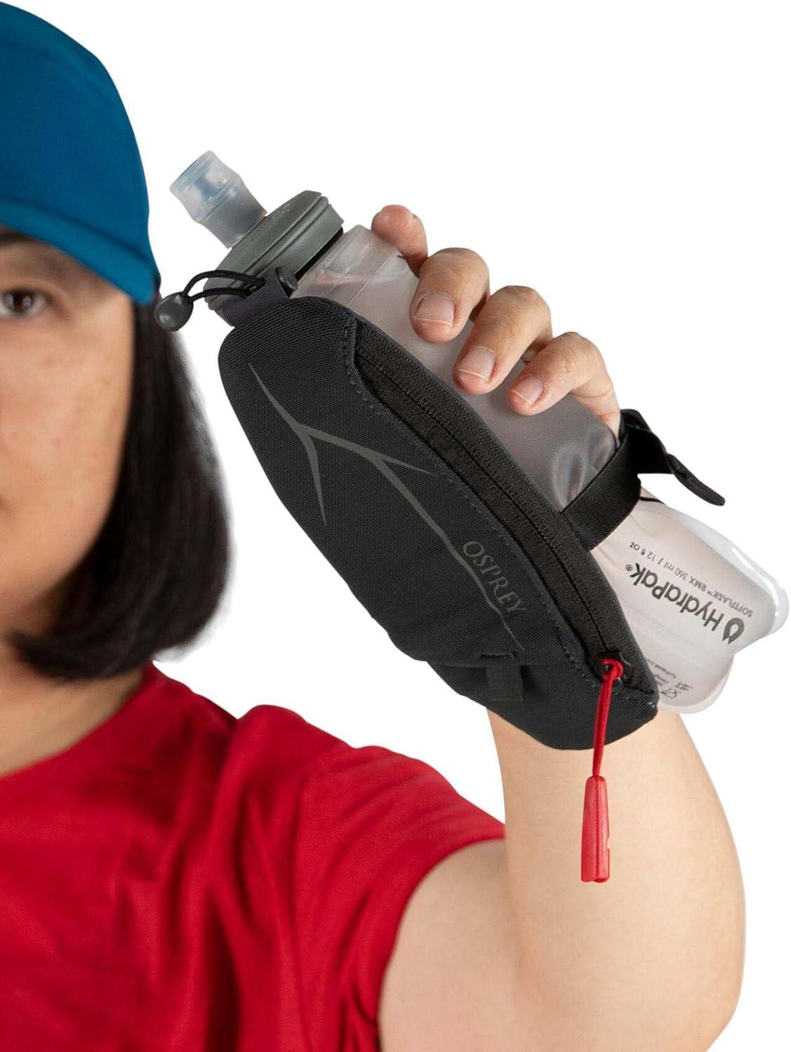 imageOsprey Duro Dyna Handheld Water Bottle with Hydraulics Soft Flask for Running Phantm GreyToffee Orange