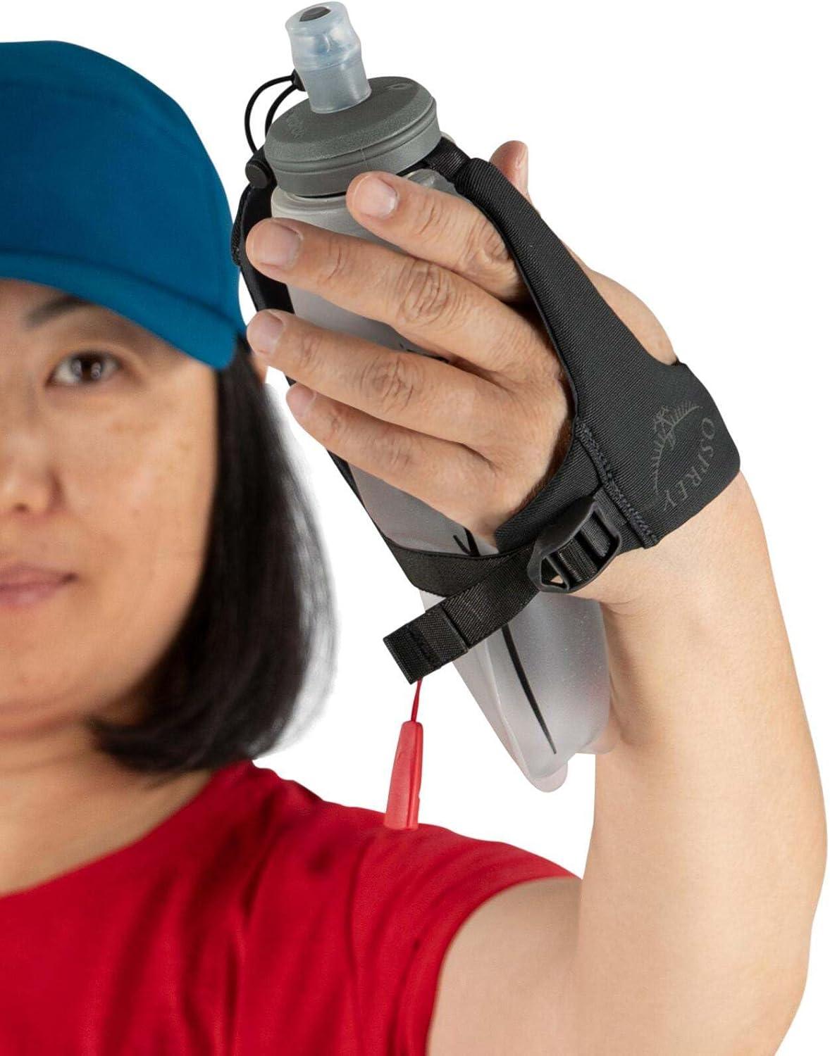 imageOsprey Duro Dyna Handheld Water Bottle with Hydraulics Soft Flask for Running Phantm GreyToffee Orange