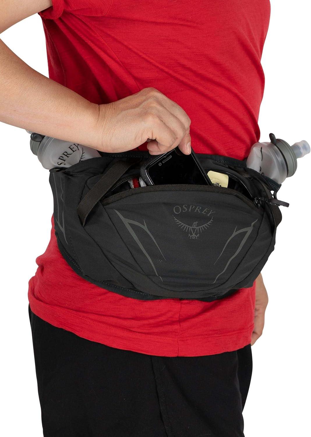 imageOsprey Duro Dyna Hydration Waist Pack with Hydraulics Soft Flasks for RunningSeaweed GreenLimon