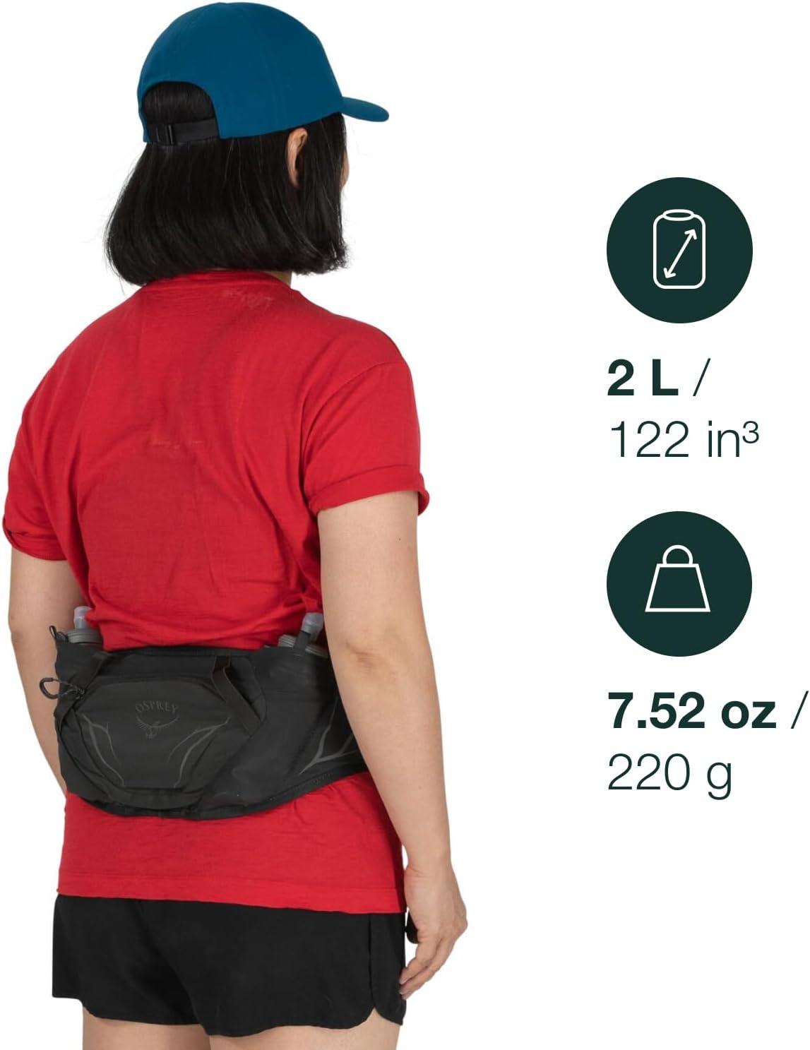 imageOsprey Duro Dyna Hydration Waist Pack with Hydraulics Soft Flasks for RunningSeaweed GreenLimon