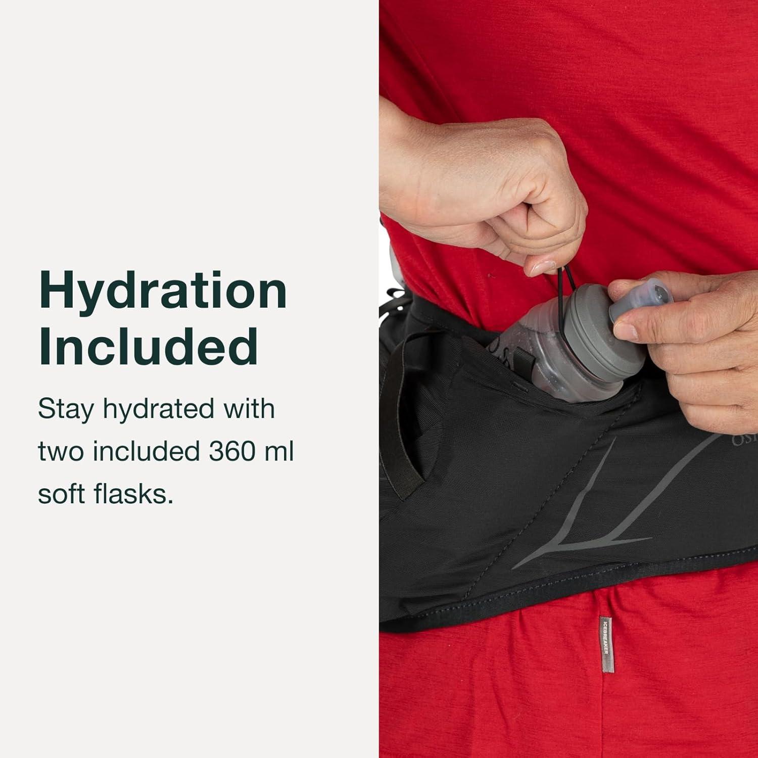 imageOsprey Duro Dyna Hydration Waist Pack with Hydraulics Soft Flasks for RunningSeaweed GreenLimon