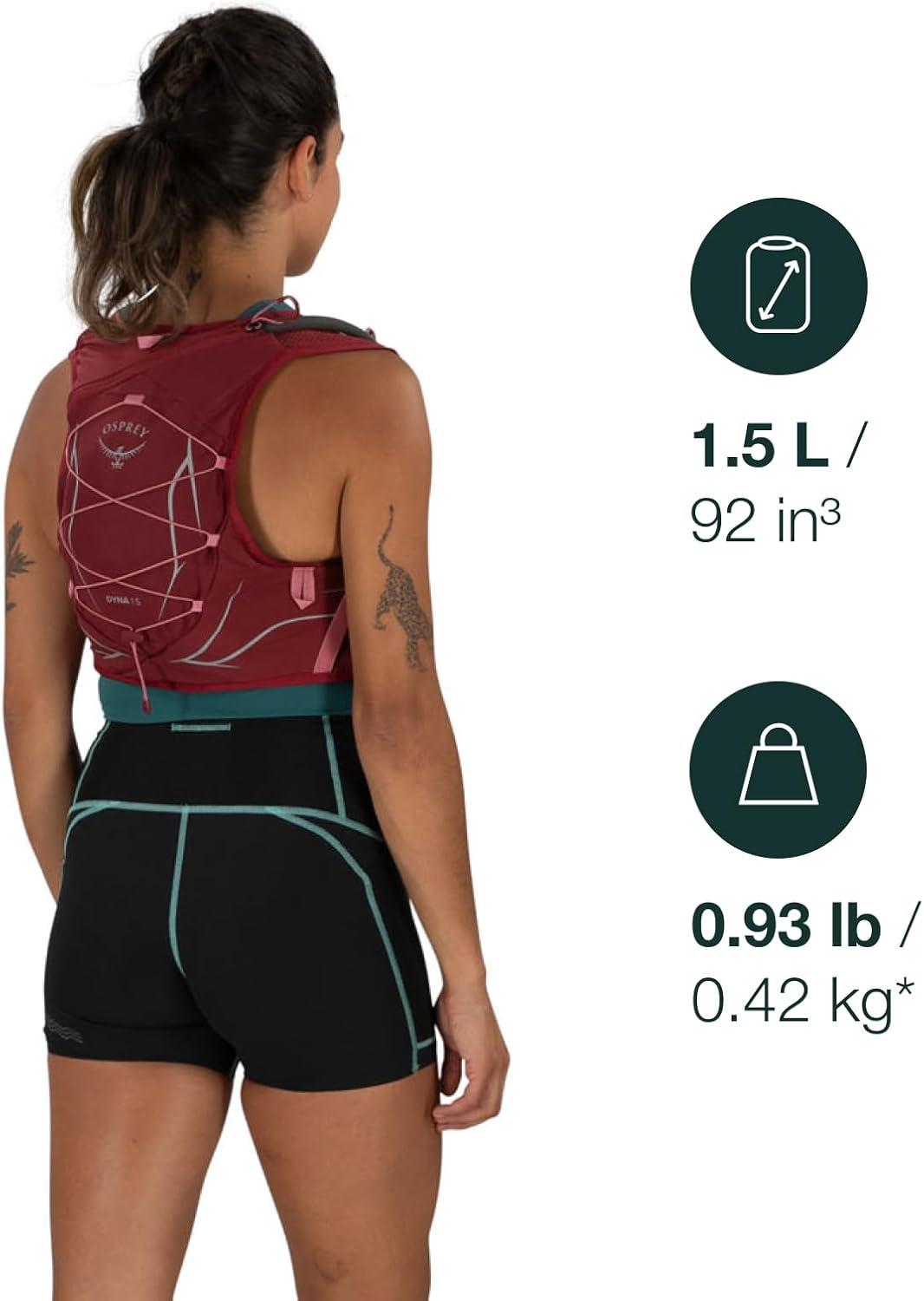 imageOsprey Dyna 15L Womens Running Hydration Vest with Hydraulics ReservoirCascade BlueSilver Lining