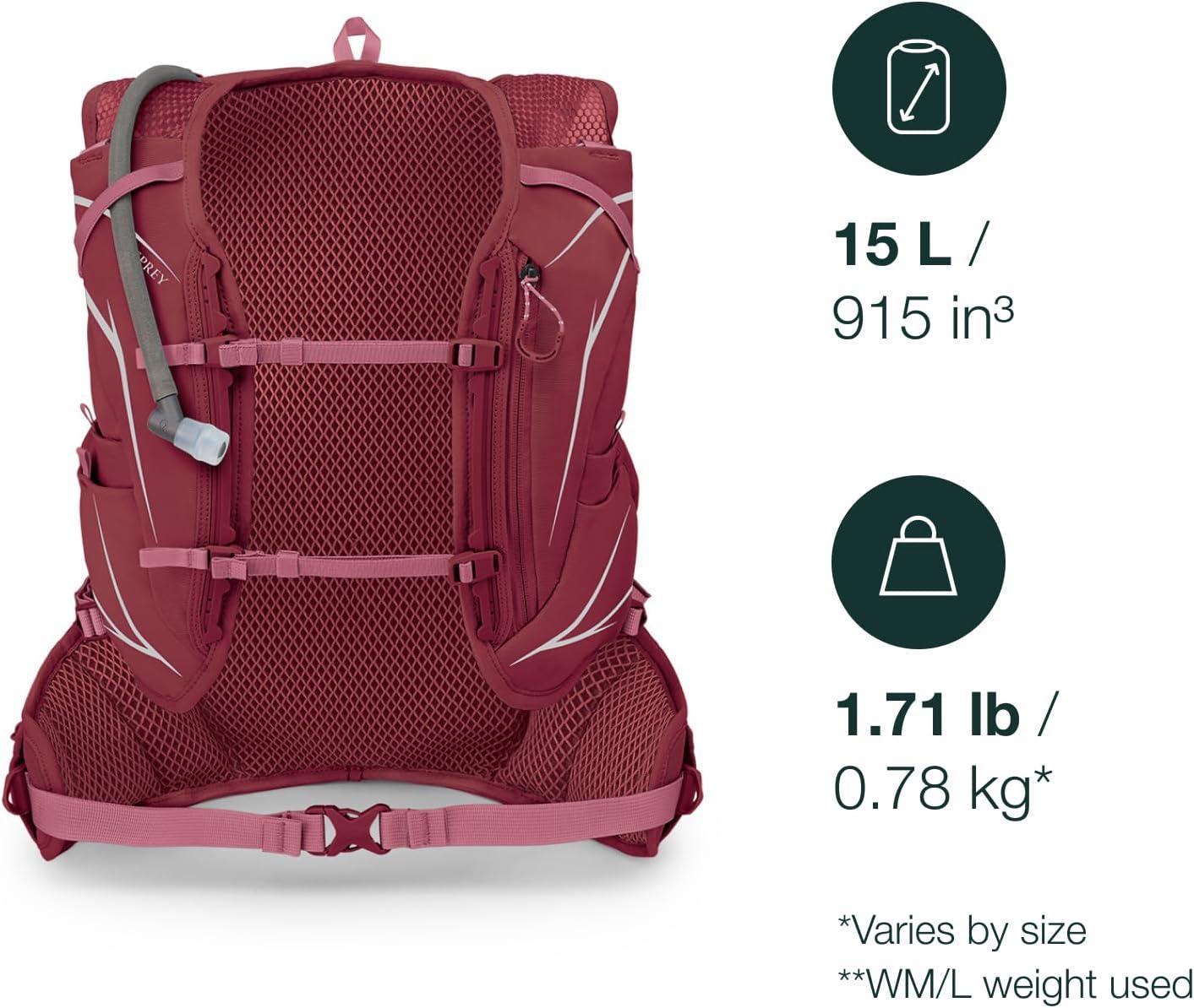 imageOsprey Dyna 15L Womens Running Hydration Vest with Hydraulics ReservoirCascade BlueSilver Lining