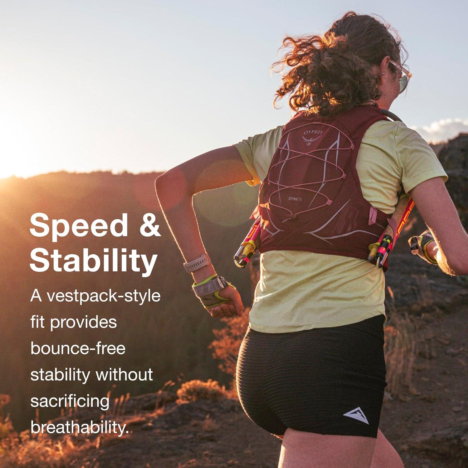 imageOsprey Dyna 15L Womens Running Hydration Vest with Hydraulics ReservoirCascade BlueSilver Lining