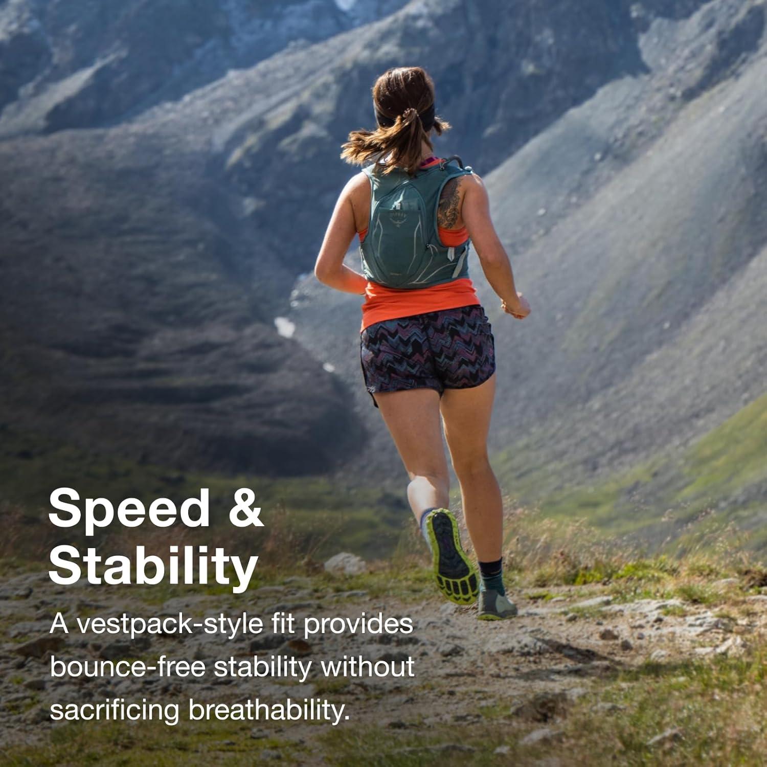 imageOsprey Dyna 6L Womens Running Hydration Vest with Hydraulics ReservoirCascade BlueSilver Lining