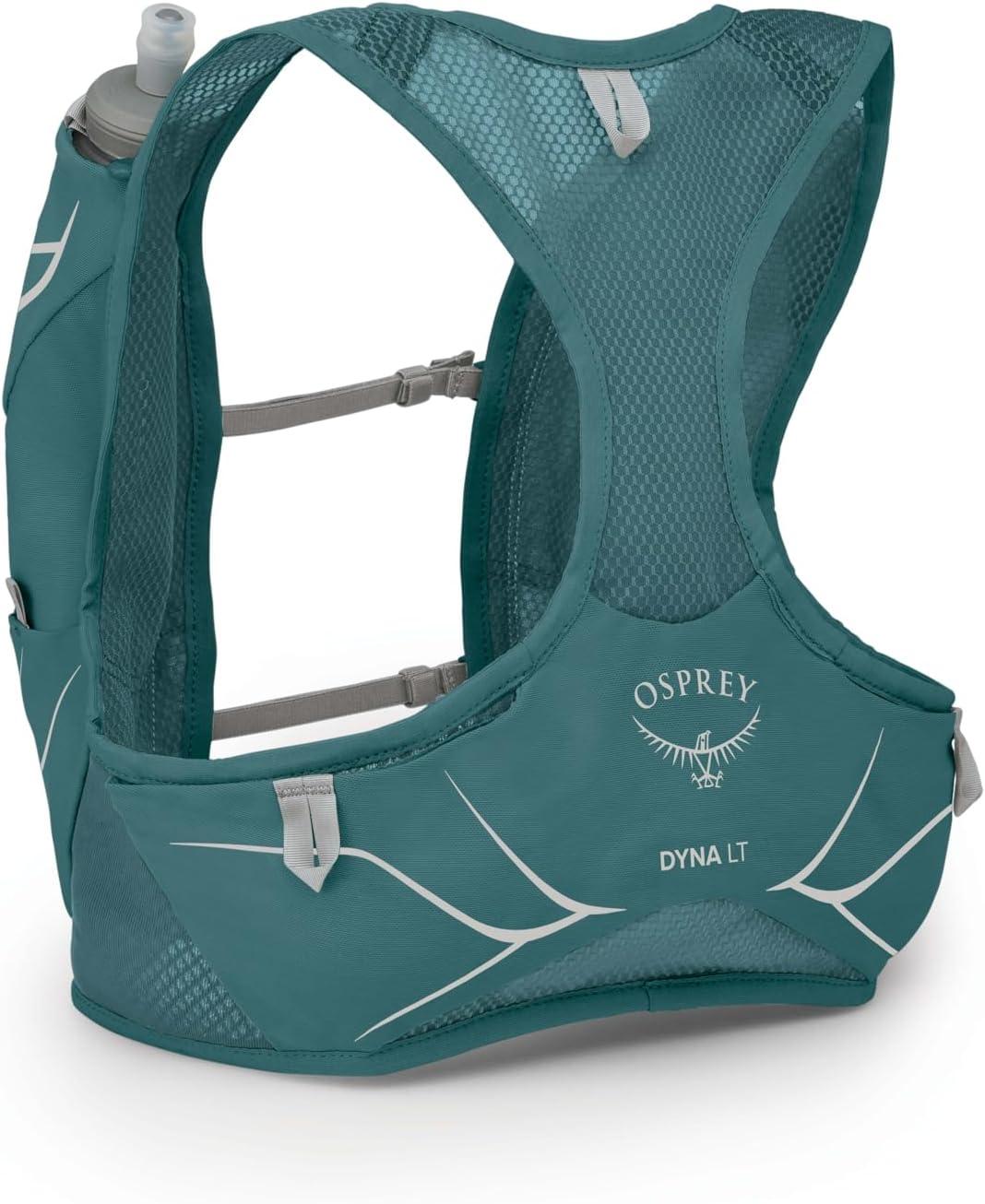 imageOsprey Dyna LT Womens Running Hydration Vest with Hydraulics Soft FlasksCascade BlueSilver Lining