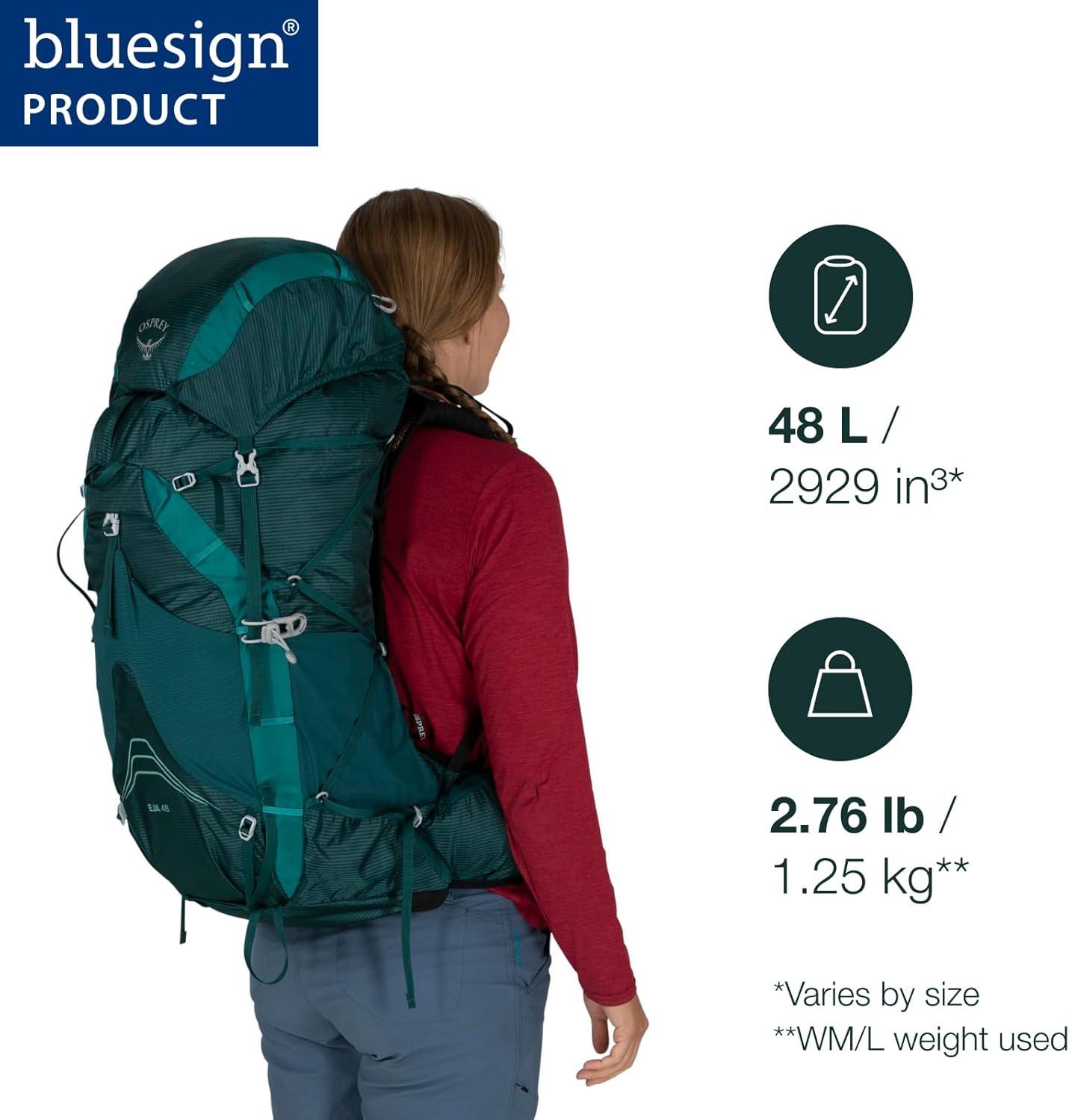 imageOsprey Eja 48 Womens Ultralight Backpacking BackpackDeep Teal