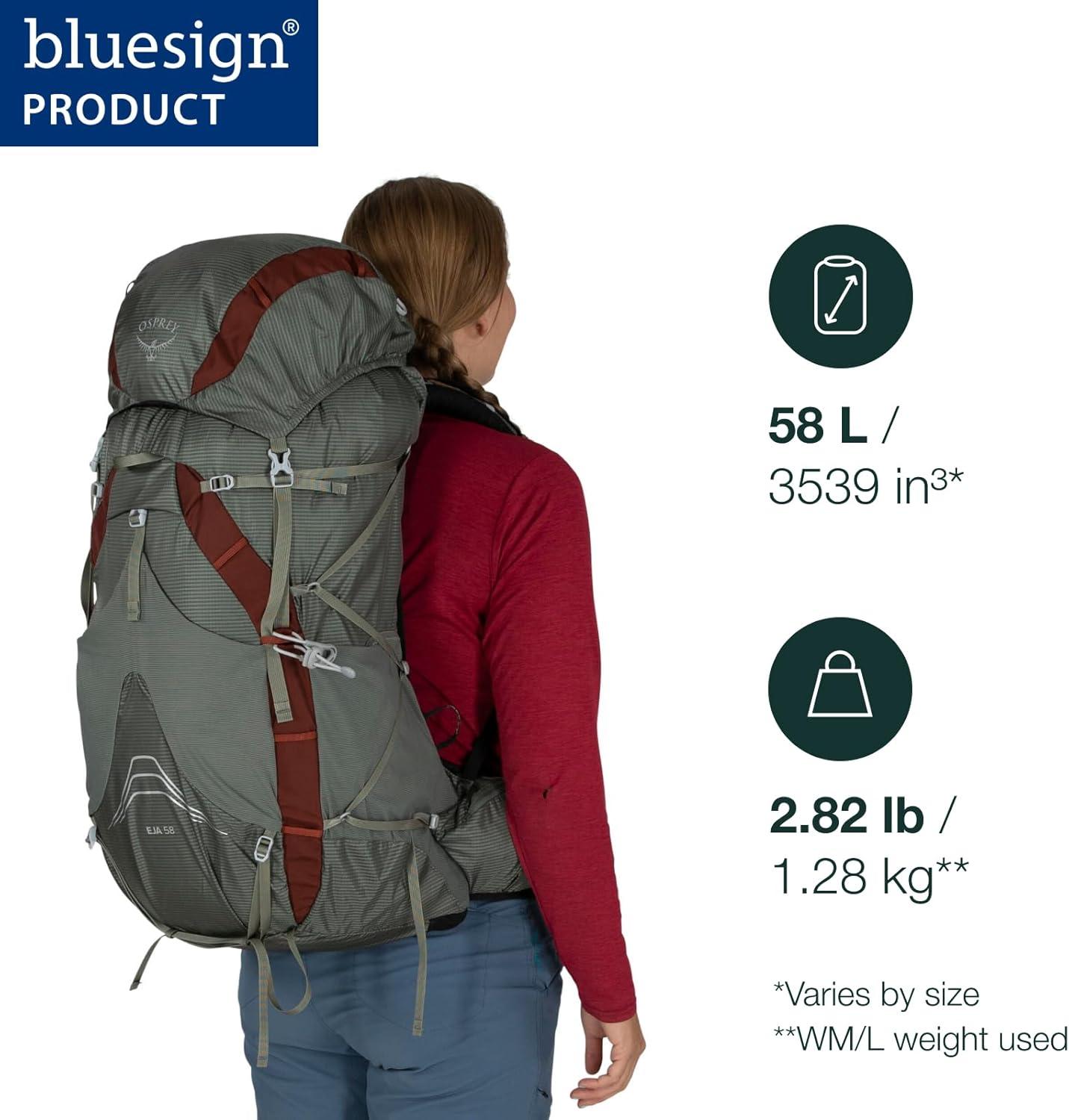 imageOsprey Eja 58 Womens Ultralight Backpacking BackpackDeep Teal