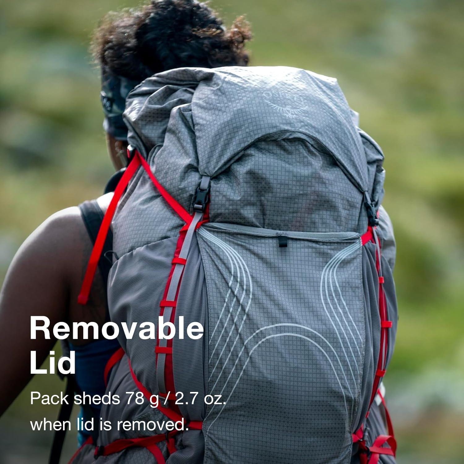 imageOsprey Eja Pro 55L Womens Backpacking Backpack Dale GreyPoinsettia Red WMLWML