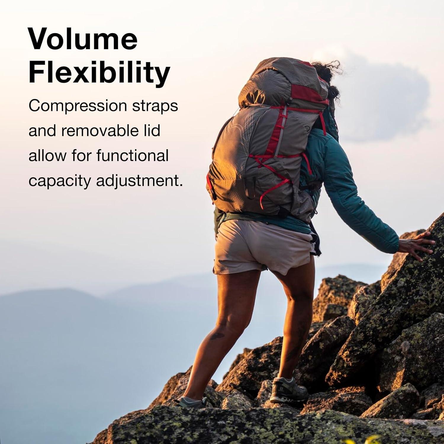 imageOsprey Eja Pro 55L Womens Backpacking Backpack Dale GreyPoinsettia Red WMLWXSS