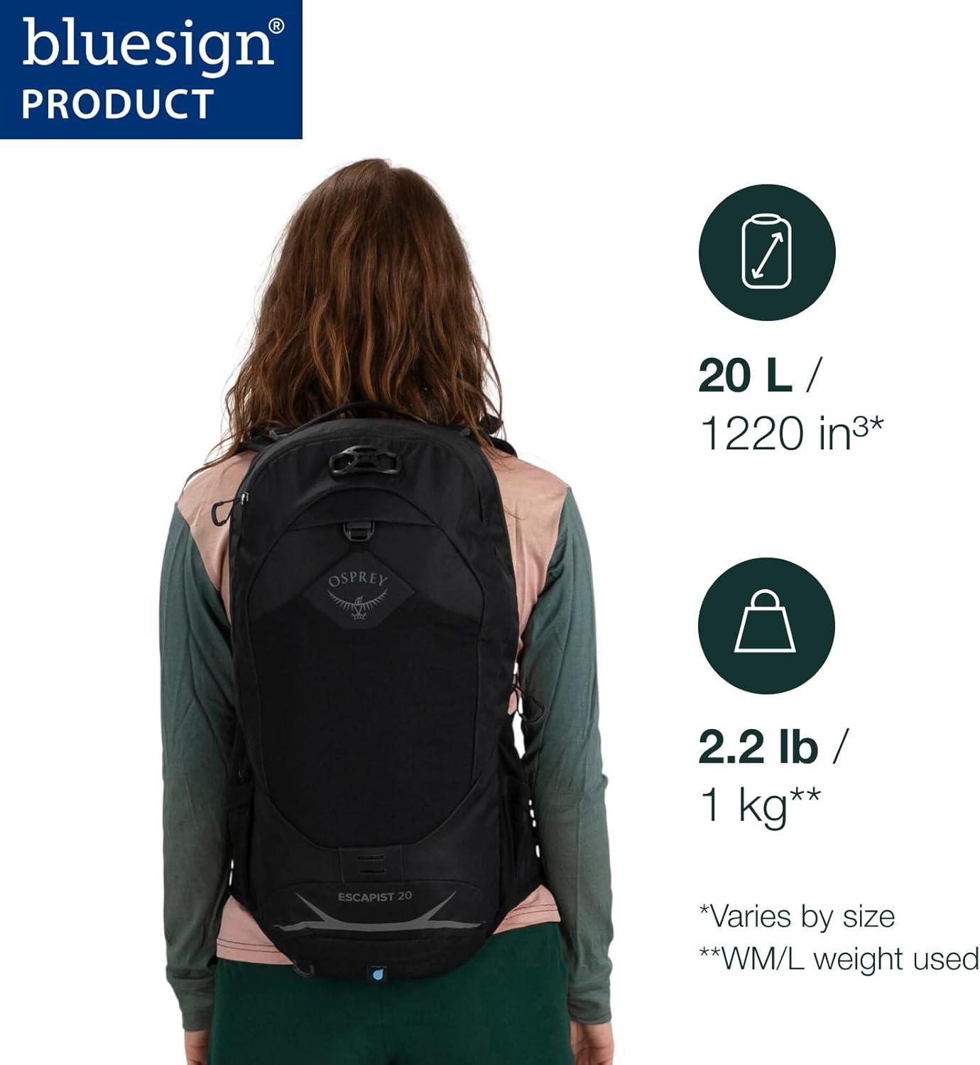 imageOsprey Escapist 20L Biking Backpack Black MediumLargeTan Concrete