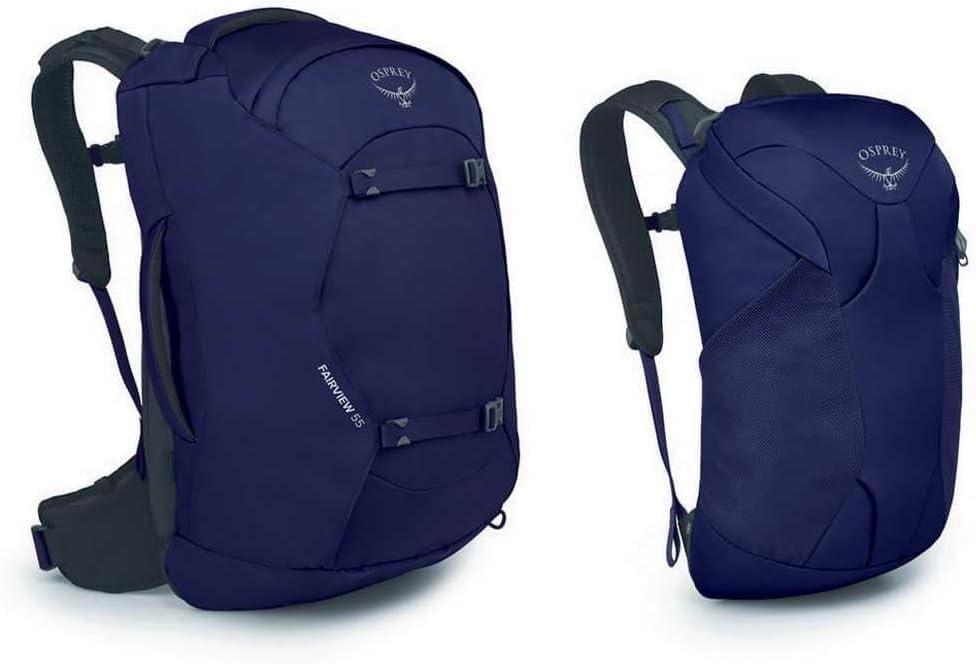 imageOsprey Fairview 55L Womens Travel Backpack BlackWinter Night Blue