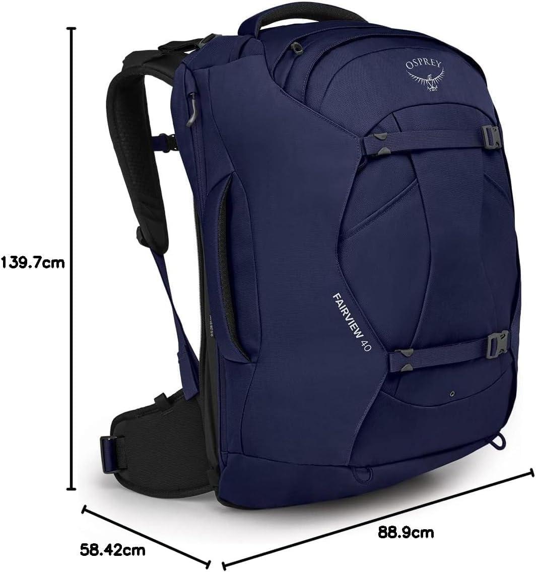 imageOsprey Fairview 55L Womens Travel Backpack BlackWinter Night Blue