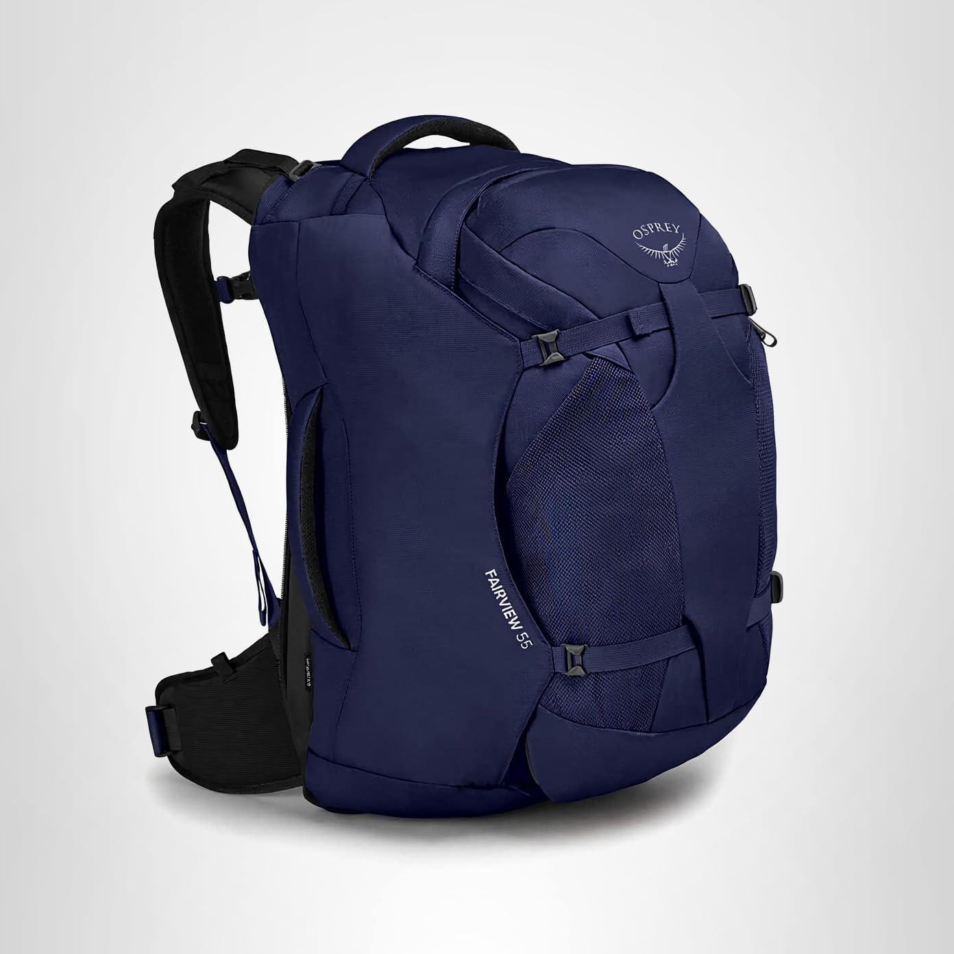 imageOsprey Fairview 55L Womens Travel Backpack BlackWinter Night Blue