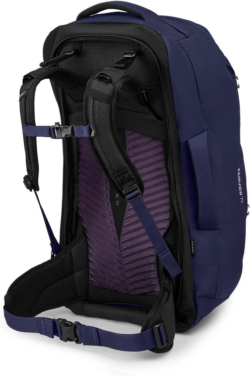 imageOsprey Fairview 55L Womens Travel Backpack BlackWinter Night Blue