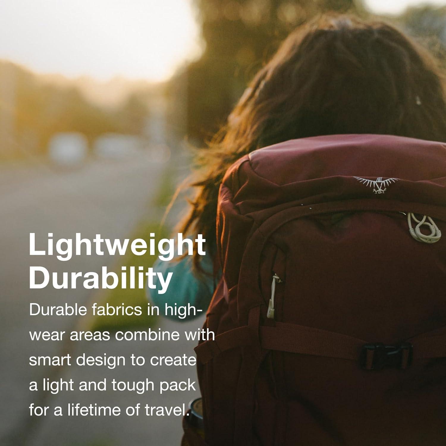 imageOsprey Fairview 55L Womens Travel Backpack BlackZircon Red