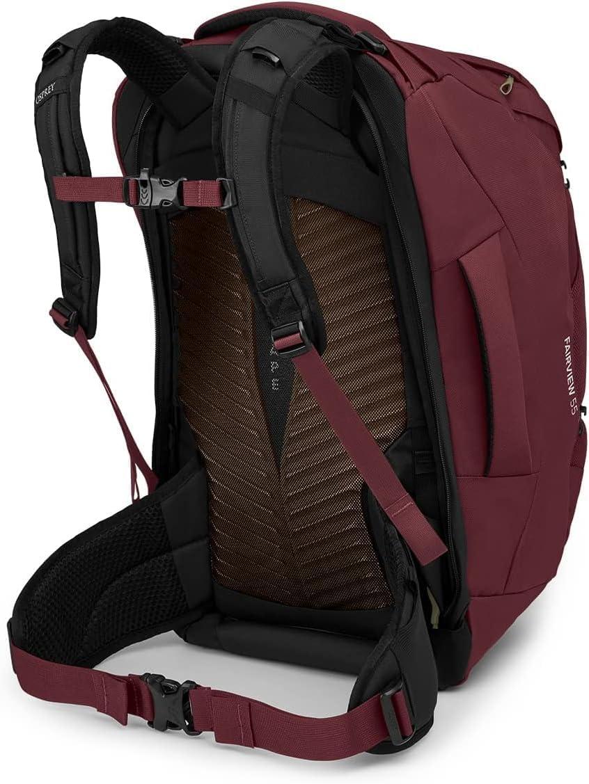 imageOsprey Fairview 55L Womens Travel Backpack BlackZircon Red