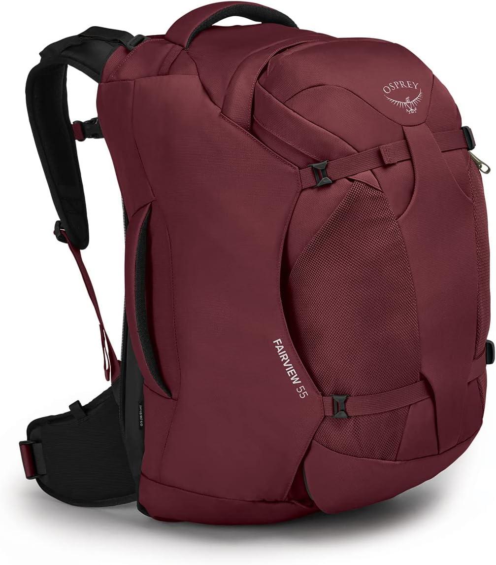 imageOsprey Fairview 55L Womens Travel Backpack BlackZircon Red