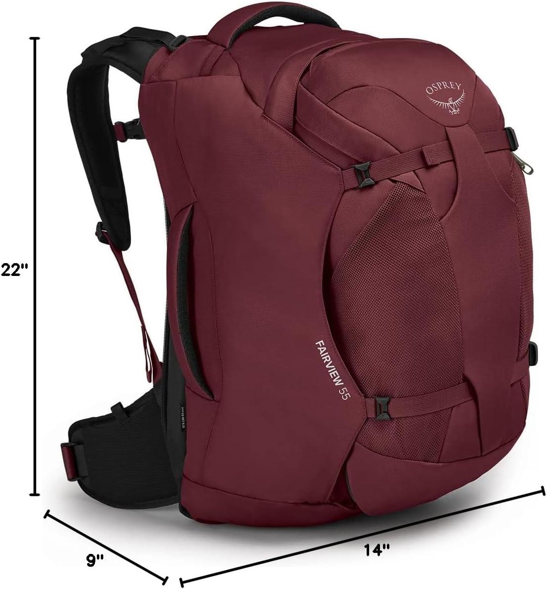 imageOsprey Fairview 55L Womens Travel Backpack BlackZircon Red