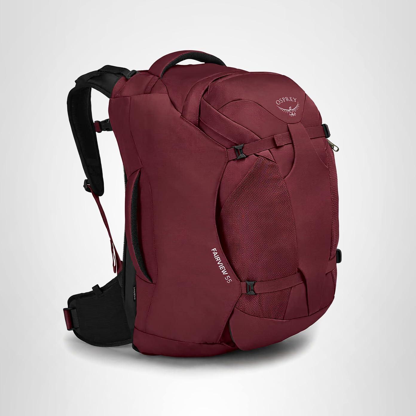 imageOsprey Fairview 55L Womens Travel Backpack BlackZircon Red