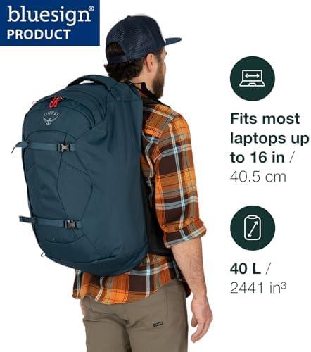 imageOsprey Farpoint 55L Mens Travel Backpack Gopher GreenBlack