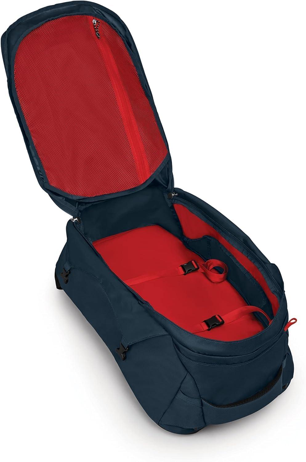 imageOsprey Farpoint 55L Mens Travel Backpack Gopher GreenMuted Space Blue