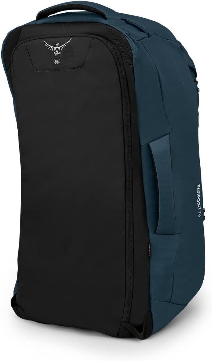 imageOsprey Farpoint 55L Mens Travel Backpack Gopher GreenMuted Space Blue