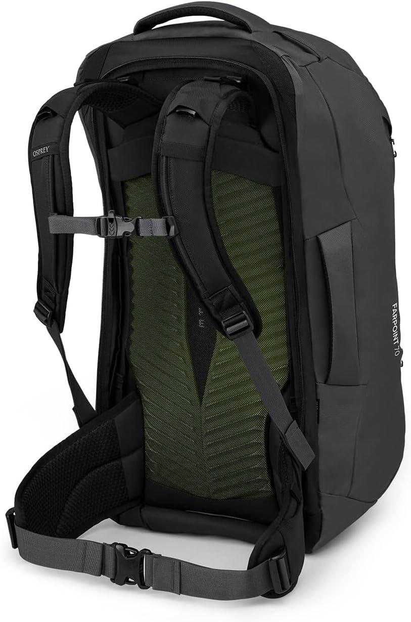 imageOsprey Farpoint 55L Mens Travel Backpack Gopher GreenTunnel Vision Grey