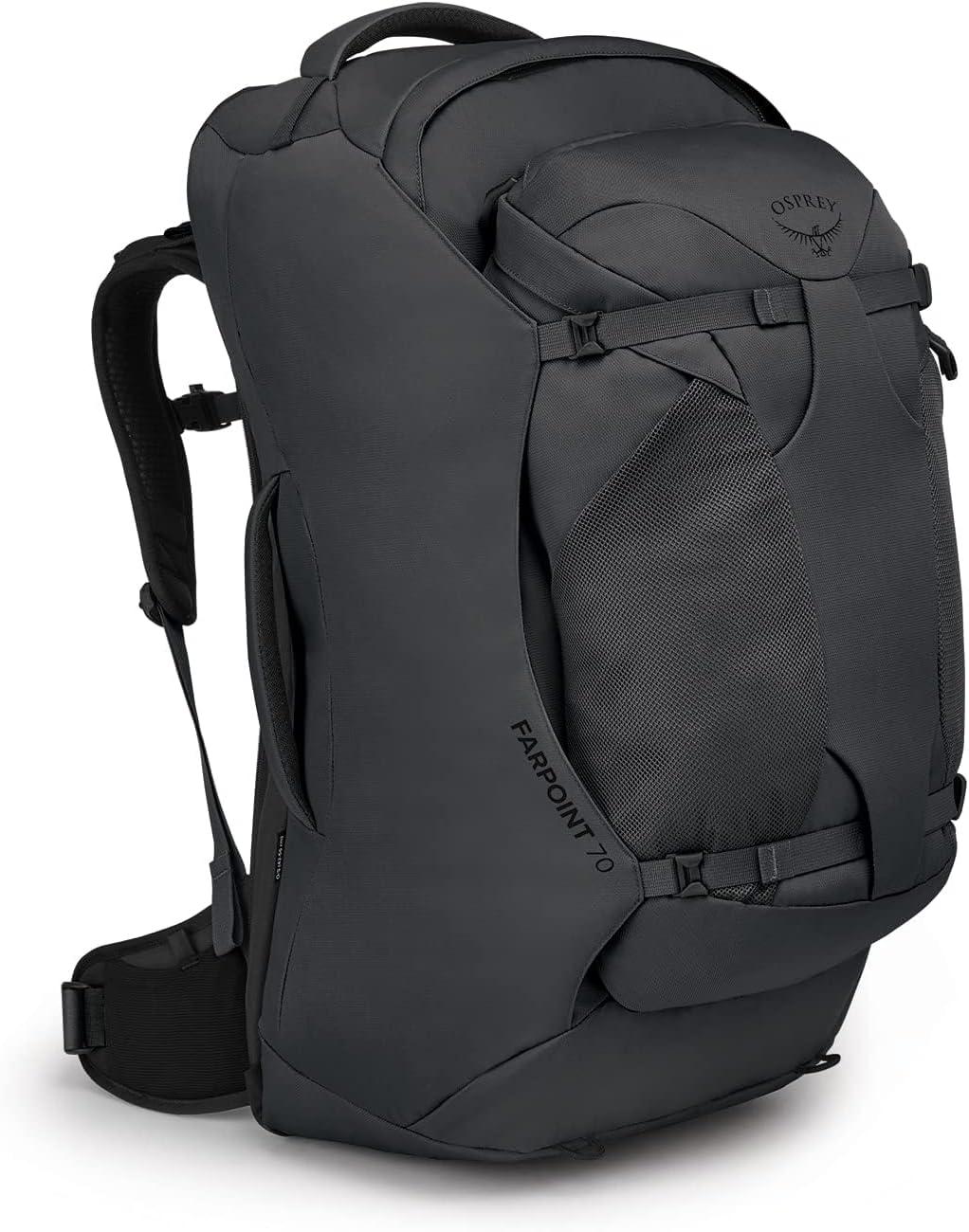 imageOsprey Farpoint 55L Mens Travel Backpack Gopher GreenTunnel Vision Grey