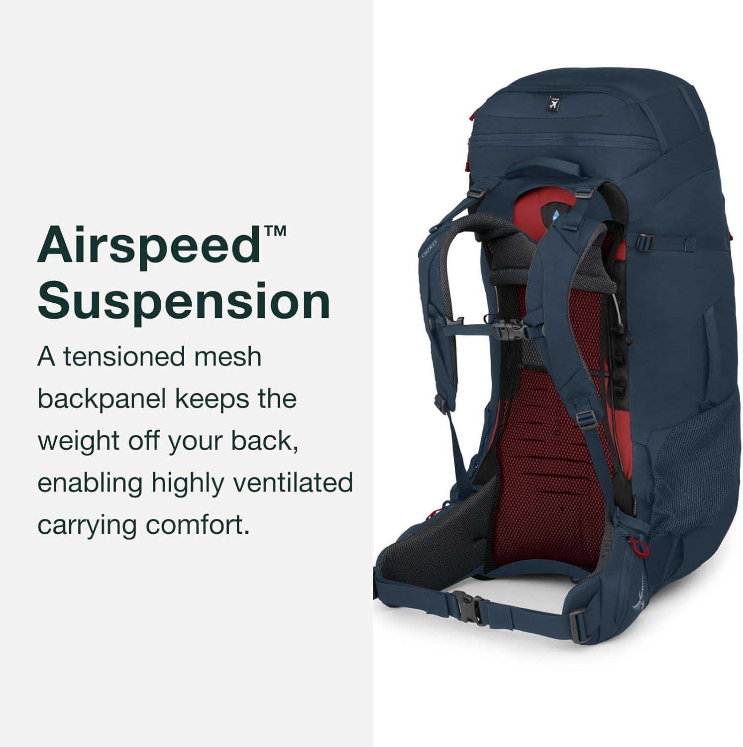 imageOsprey Farpoint Trek 55L Mens Travel Backpack Muted Space BlueMuted Space Blue