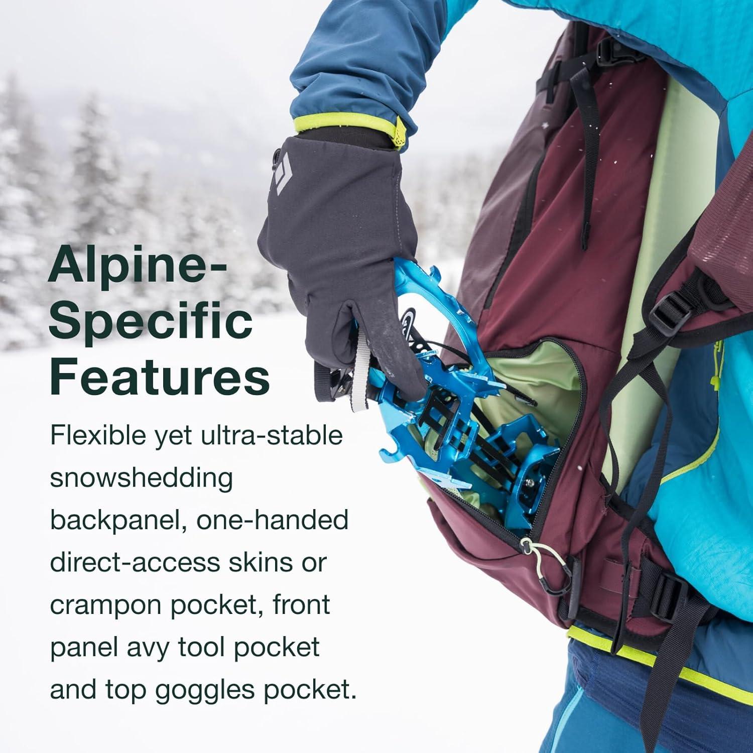 imageOsprey Firn 18L Ski and Snowboard Backpack Lightweight Touring Backpack Euphoria Purple MediumLargeElderberry PurplePeppermint Green