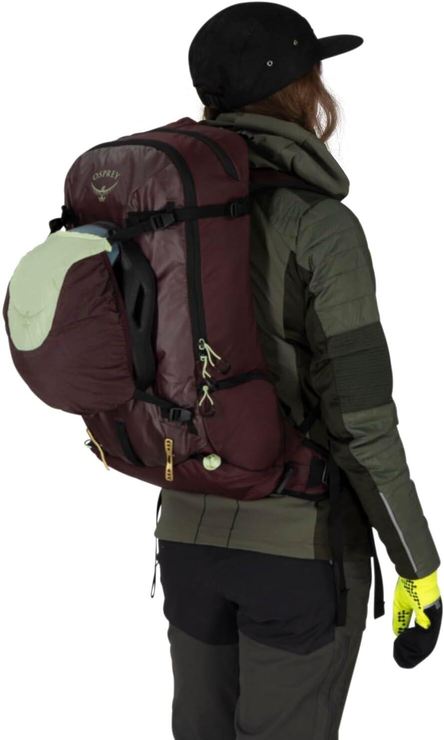 imageOsprey Firn 18L Ski and Snowboard Backpack Lightweight Touring Backpack Euphoria Purple MediumLargeElderberry PurplePeppermint Green