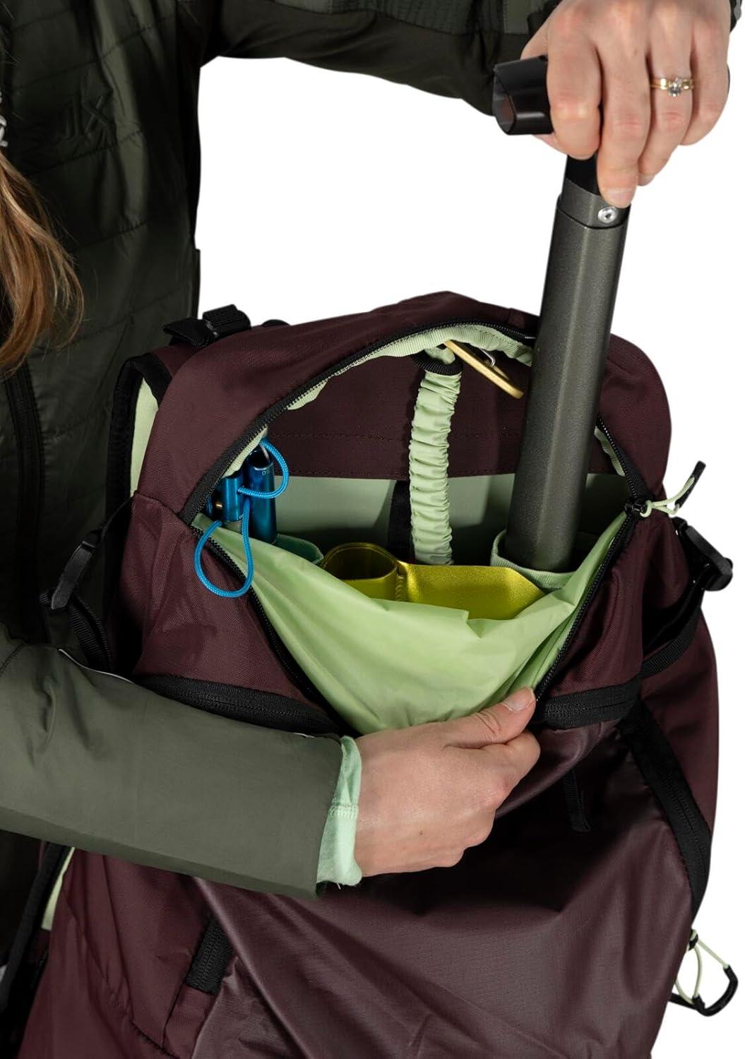 imageOsprey Firn 18L Ski and Snowboard Backpack Lightweight Touring Backpack Euphoria Purple MediumLargeSandy GreyTequila Orange