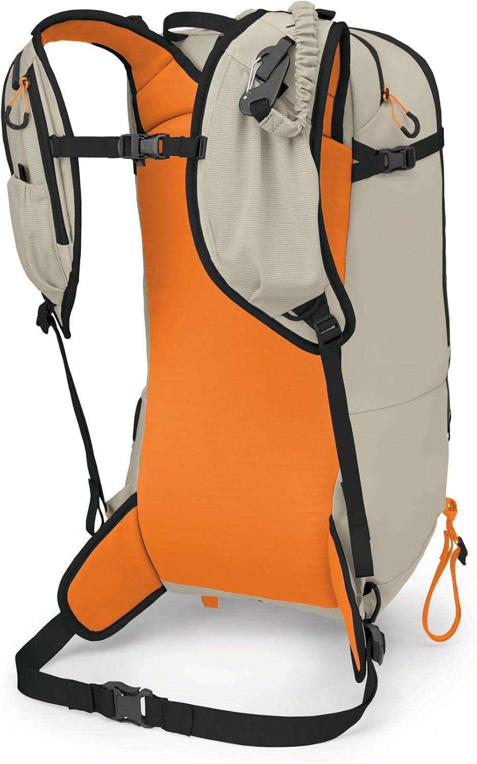 imageOsprey Firn 18L Ski and Snowboard Backpack Lightweight Touring Backpack Euphoria Purple MediumLargeSandy GreyTequila Orange