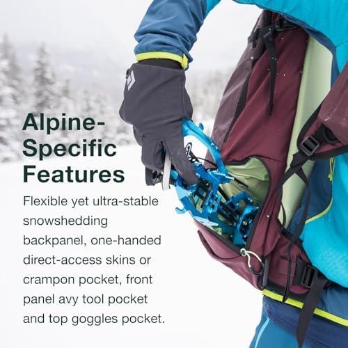 imageOsprey Firn 18L Ski and Snowboard Backpack Lightweight Touring Backpack Euphoria Purple MediumLargeTundra Green