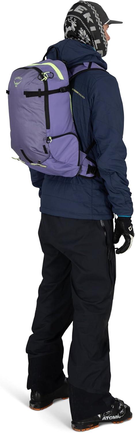 imageOsprey Firn 18L Ski and Snowboard Backpack Lightweight Touring Backpack Euphoria Purple MediumLargeTundra Green