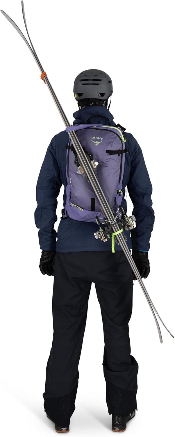imageOsprey Firn 18L Ski and Snowboard Backpack Lightweight Touring Backpack Euphoria Purple MediumLargeTundra Green